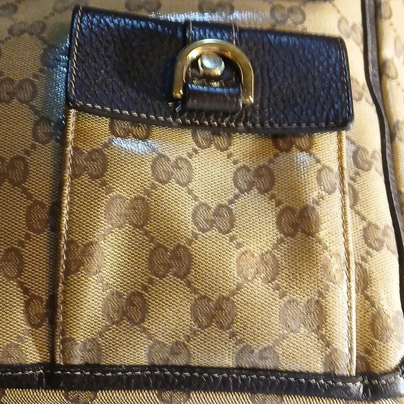 Gucci Brown Coated Tote Bag - Picture 8 of 16
